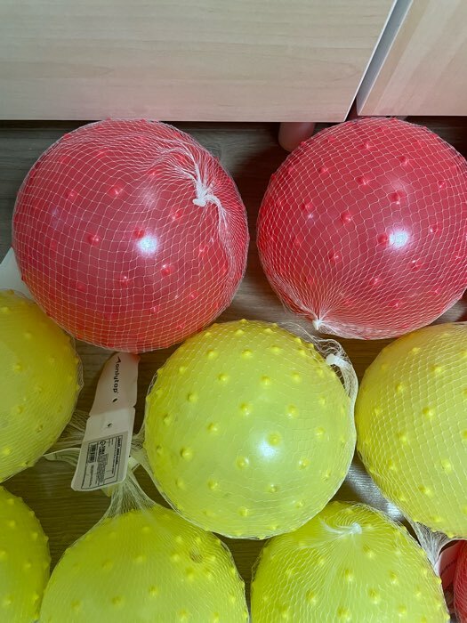 Фотография покупателя товара Мяч массажный, d=16 см, 35 г, цвета МИКС - Фото 7