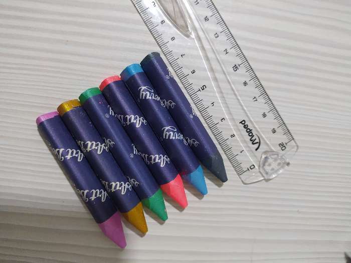 Фотография покупателя товара Мелки восковые 6 цветов ArtBerry Metallic Jumbo - Фото 2