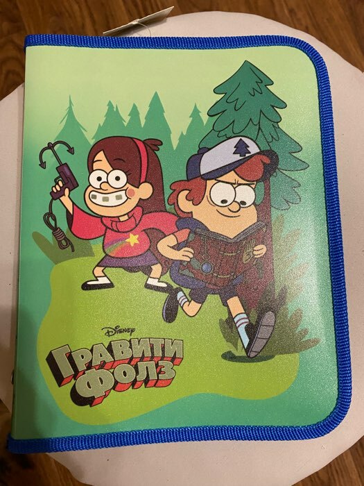 Фотография покупателя товара Папка пластиковая для тетрадей А5, на молнии, Гравити Фолз - Фото 2