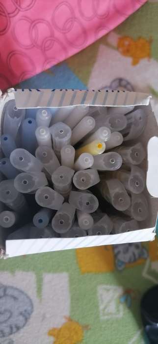 Фотография покупателя товара Ручка шариковая "ROUND" узел игольчатый 0.7 мм, бесстержневая, чернила синие премиум на масляной основе, МИКС