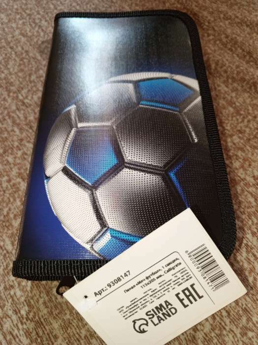 Фотография покупателя товара Пенал 1 секция 115 х 205 х 30 мм, Calligrata "Мяч футбол", ламинированный картон - Фото 1