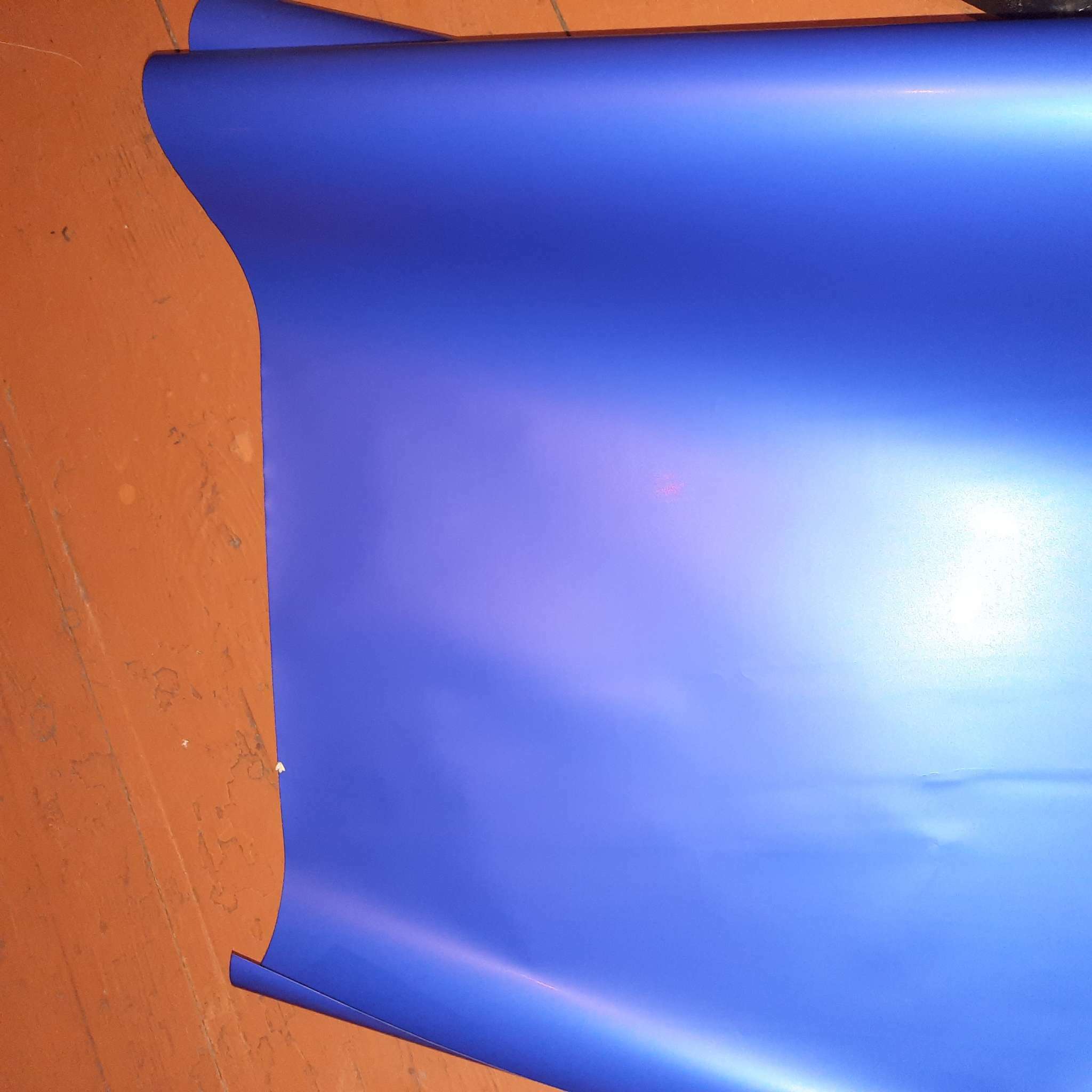 Фотография покупателя товара Пленка матовая, базовые цвета, синяя, 0,5 х 10 м, 65 мкм - Фото 2