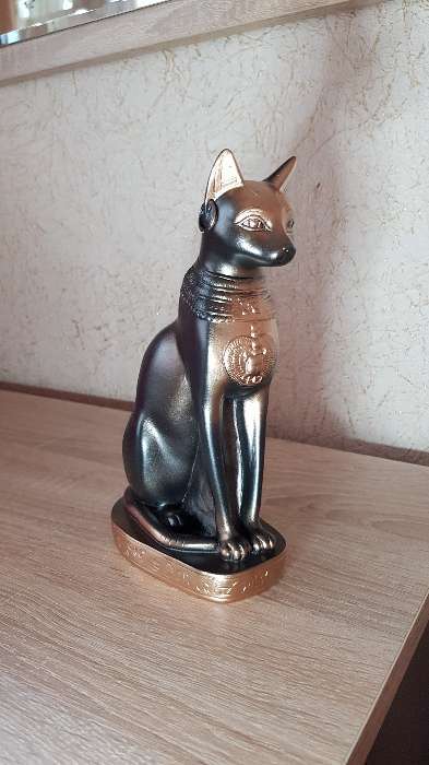 Фотография покупателя товара Фигура "Кошка египетская" бронза, 11х20х7см