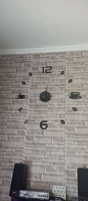 Фотография покупателя товара Часы-наклейка "Время кофе", d-50 см - Фото 1