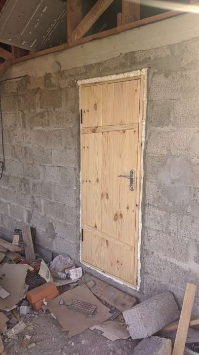 Фотография покупателя товара Дверной блок для бани, 190×80см, из липы, на клиньях, массив, "Добропаровъ" - Фото 3