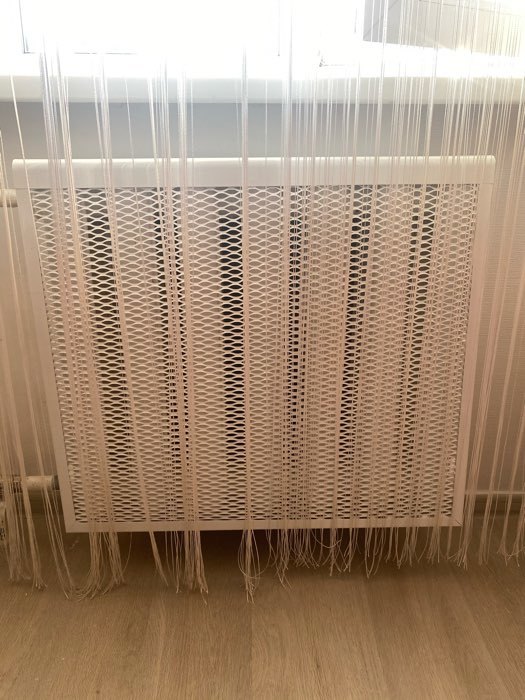 Фотография покупателя товара Экран на чугунный радиатор ZEIN, 690х610х150 мм, 7 секций, металлический, белый