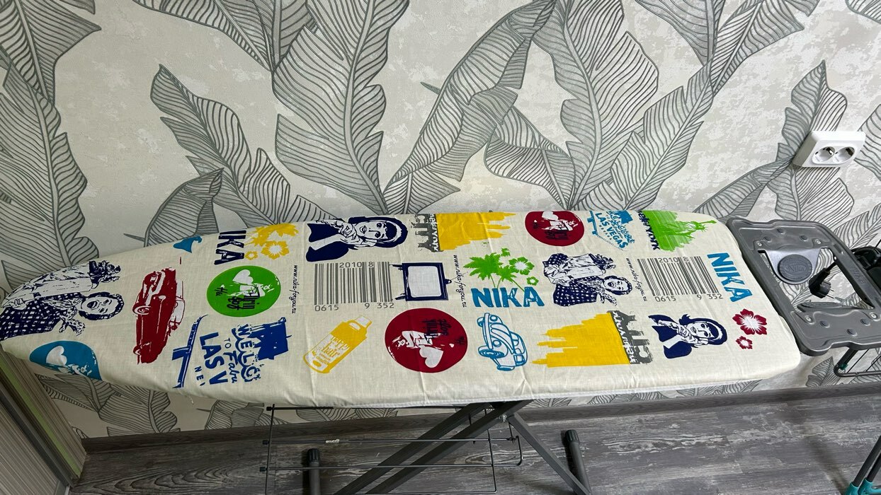 Фотография покупателя товара Чехол для гладильной доски Nika, 125×36 см, рисунок МИКС - Фото 1