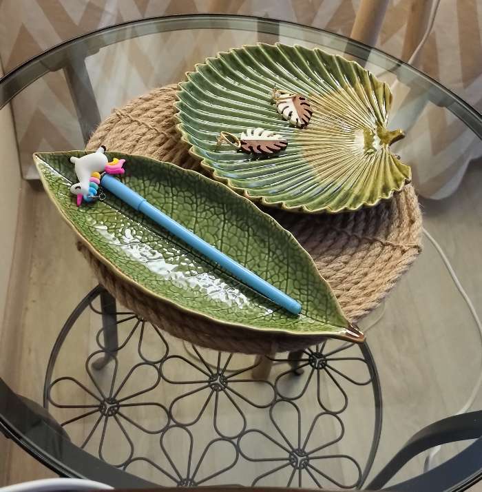 Фотография покупателя товара Блюдо керамическое сервировочное «Дендрарий», 26×10,5×1,5 см, цвет зелёный - Фото 3