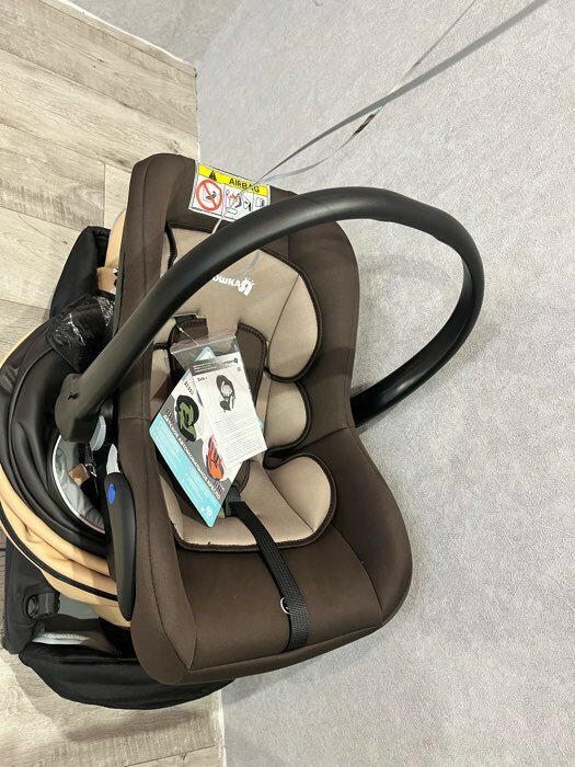 Фотография покупателя товара Автокресло детское, автолюлька Крошка Я Safe +, группа 0+, до 13 кг, (0-1.5 лет) Светло-коричневый/Коричневый - Фото 2