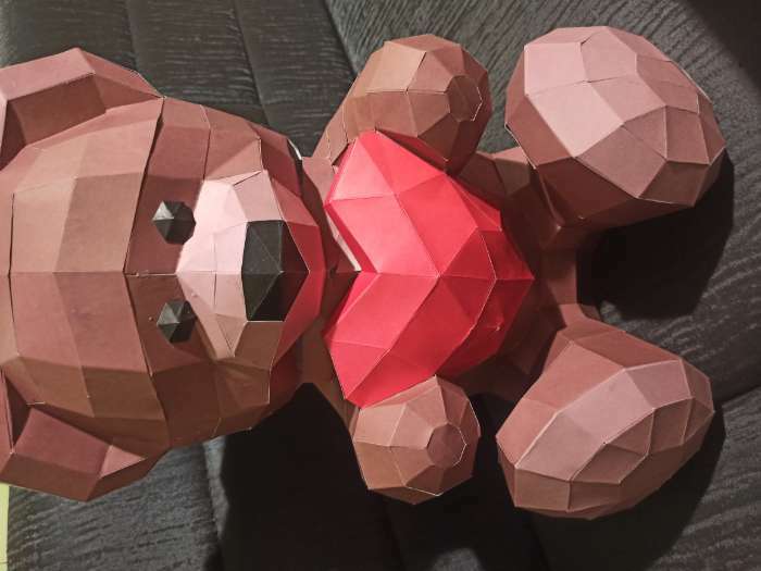Фотография покупателя товара Полигональная фигура из бумаги «Медведь», 30 х 40 х 29 см - Фото 4