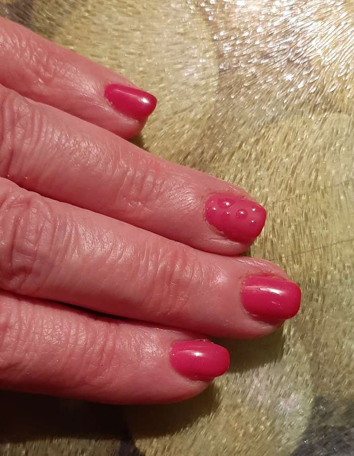 Фотография покупателя товара Гель-лак для ногтей "Термо", с блёстками, 10мл, LED/UV, цвет А2-063 бордово-розовый - Фото 4