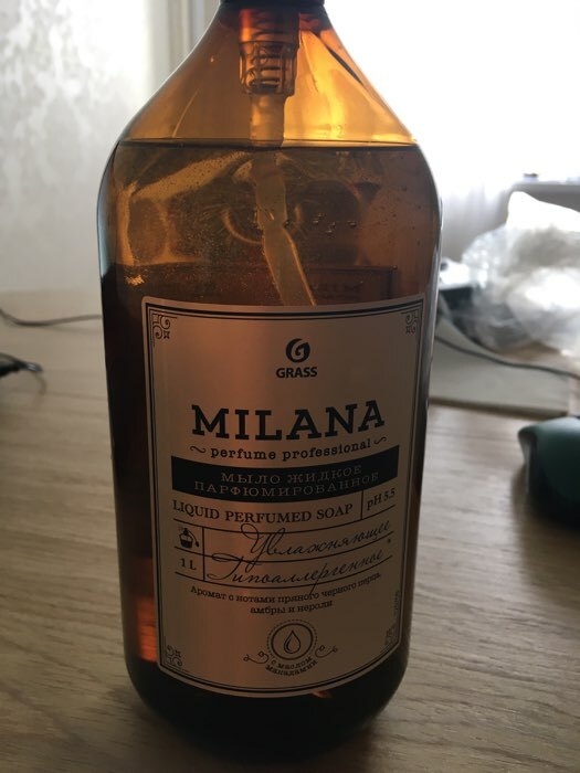 Фотография покупателя товара Жидкое парфюмированное мыло Milana Perfume Professional, black pepper & amber, neroli, 1 л