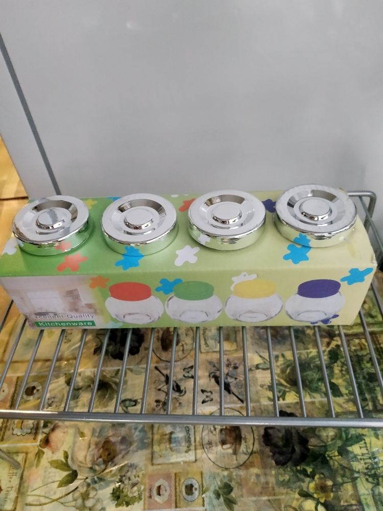 Фотография покупателя товара Набор банок стеклянных для сыпучих продуктов «Блеск», 200 мл, 4 шт