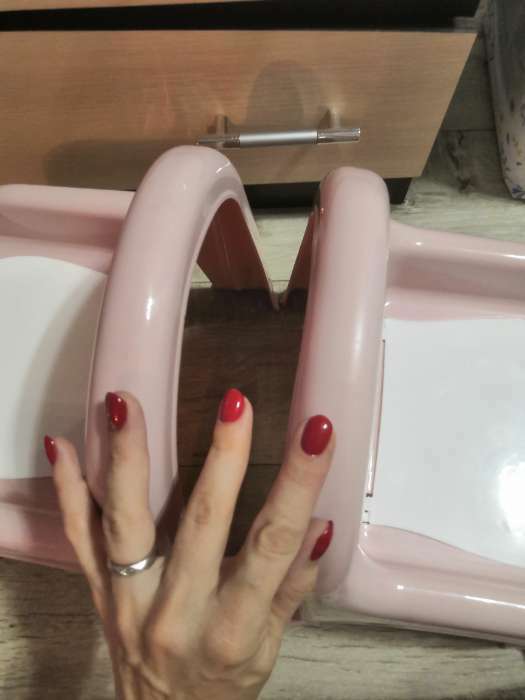 Фотография покупателя товара Горшок-стульчик с крышкой, цвет розовый МИКС - Фото 3