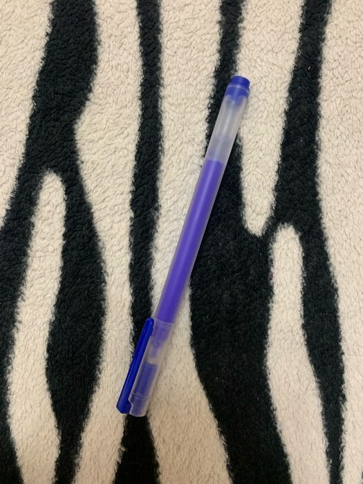 Фотография покупателя товара Ручка для ткани термоисчезающая, цвет синий - Фото 3