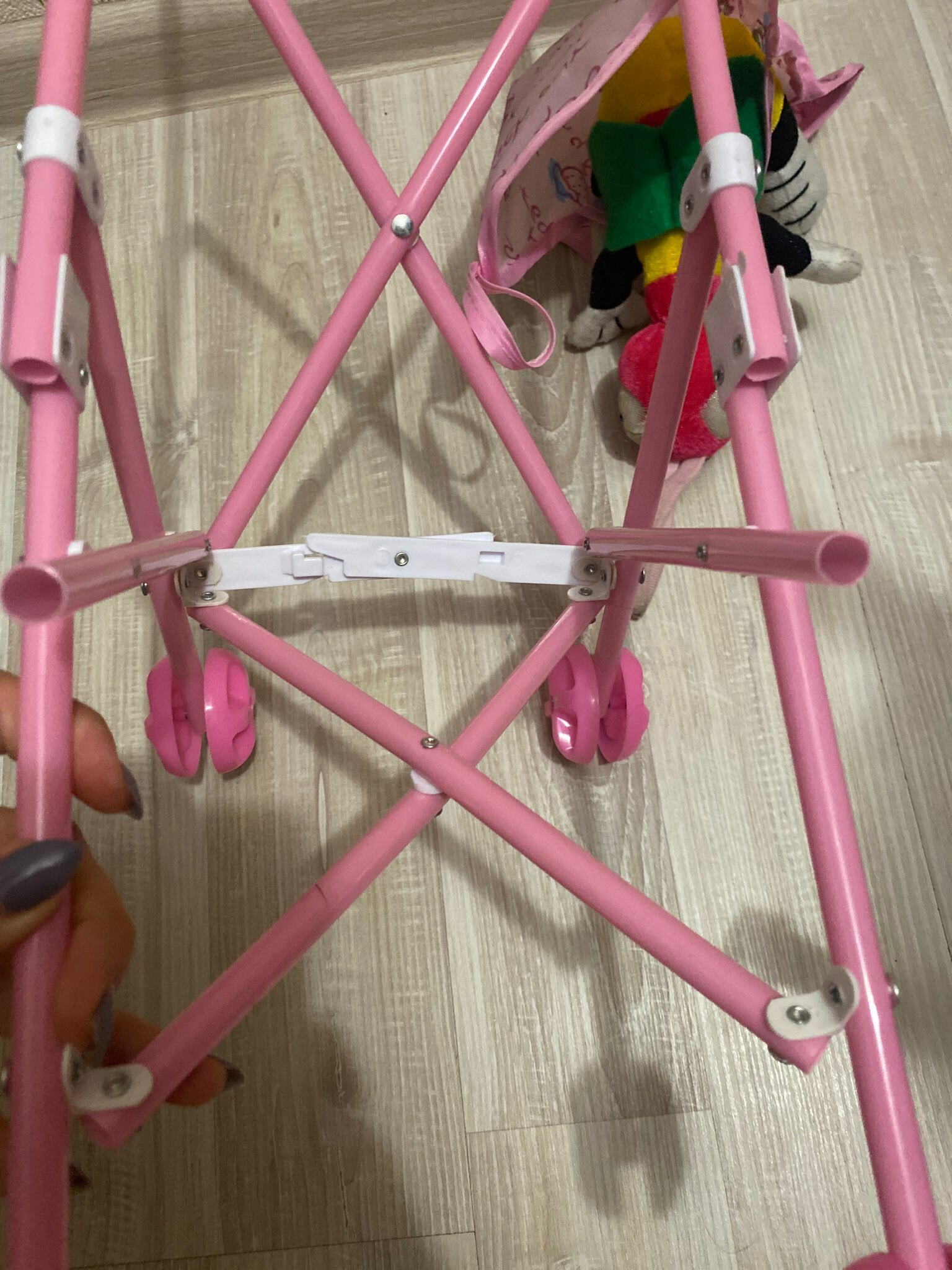 Фотография покупателя товара Кукольная коляска-трость, пластиковый каркас - Фото 20