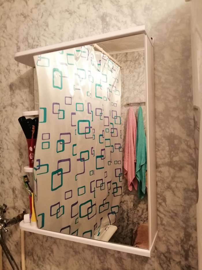 Фотография покупателя товара Зеркало-шкаф для ванной комнаты "Тура 5501", с тремя полками, 55 х 15,4 х 70 см - Фото 11