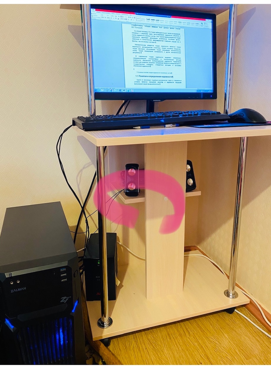 Фотография покупателя товара Компьютерный стол, 600 × 600 × 1255 мм, цвет дуб сонома - Фото 2