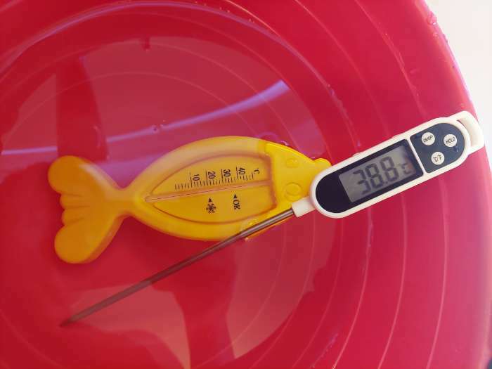Фотография покупателя товара Термометр "Рыбка",  Luazon, детский, для воды, пластик, 15.5 см, микс - Фото 11