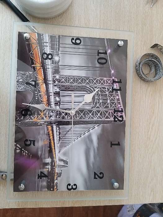 Фотография покупателя товара Часы-картина настенные, серия: Город, "Мост подвесной", 25х35  см - Фото 1