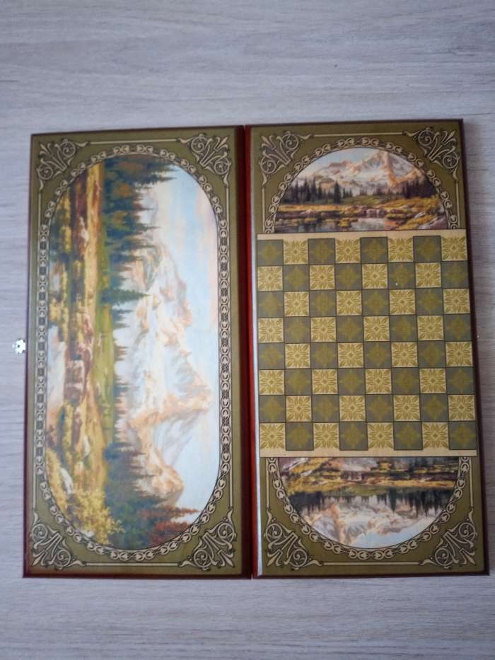 Фотография покупателя товара Нарды деревянные с шашками "Горы", настольная игра, 40 х 40 см - Фото 5