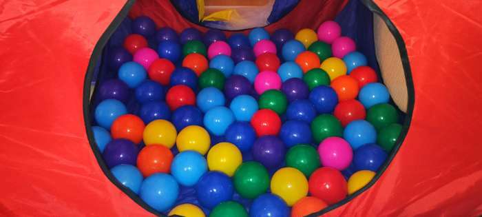 Фотография покупателя товара Шарики для сухого бассейна с рисунком, диаметр шара 7,5 см, набор 500 штук, цвет разноцветный - Фото 2