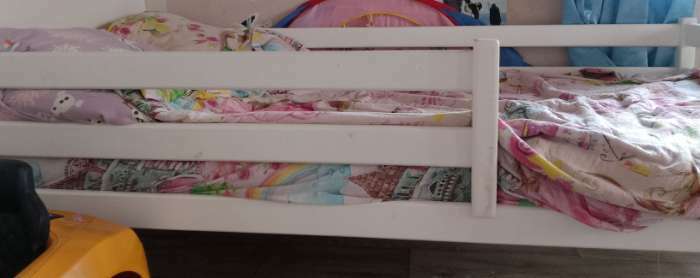 Фотография покупателя товара Кровать Сева, спальное место 1600х800, Белый/Массив Берёзы - Фото 4