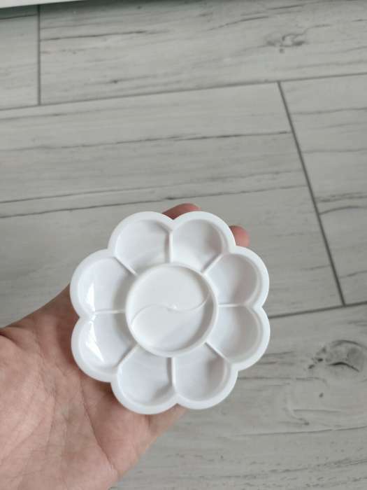 Фотография покупателя товара Палитра "Цветочек" мини, 9 ячеек, белая