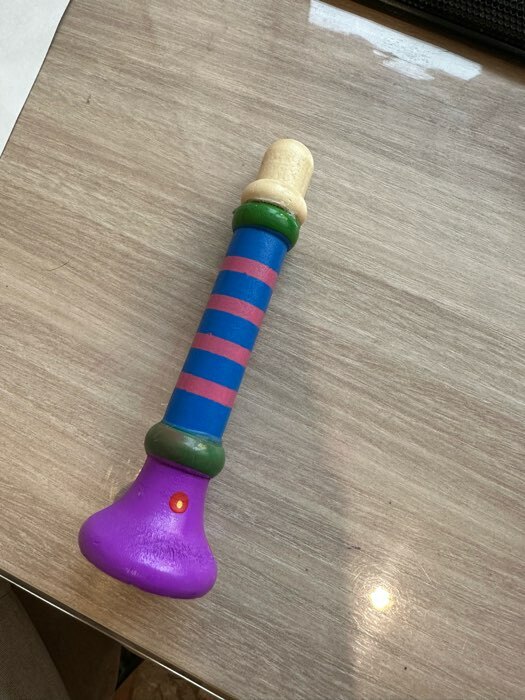 Фотография покупателя товара Музыкальная игрушка «Дудочка на веревочке», высокая, цвета МИКС - Фото 2
