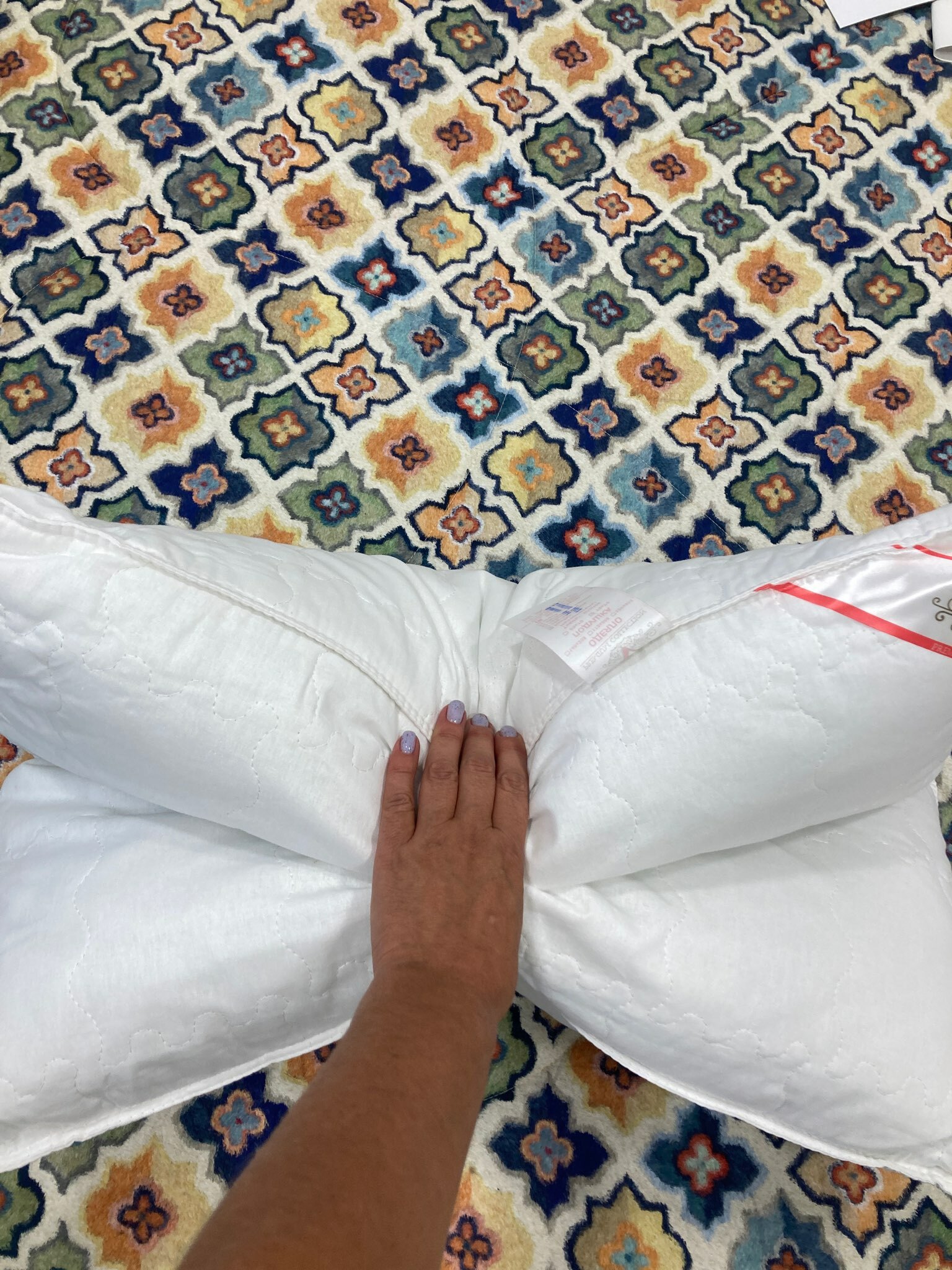 Фотография покупателя товара Подушка на молнии Царские сны Бамбук 70х70 см, белый, перкаль (хлопок 100%) - Фото 1