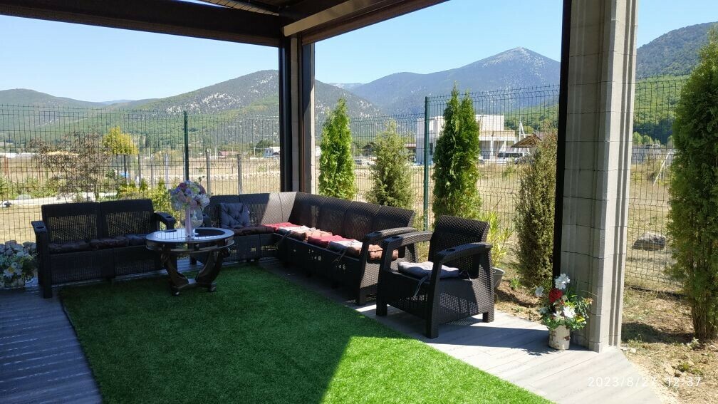 Фотография покупателя товара Кресло садовое «Ротанг», пластик, 73×70×79 см, мокко - Фото 2