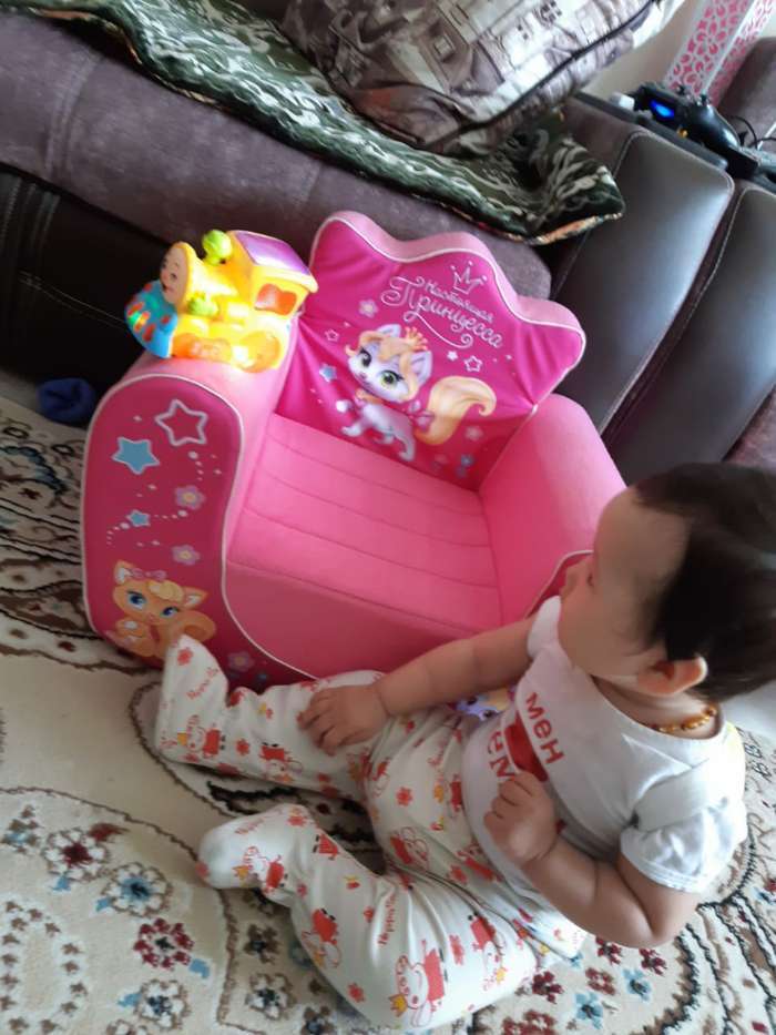 Фотография покупателя товара Мягкая игрушка-кресло «Настоящая принцесса», цвет розовый - Фото 2