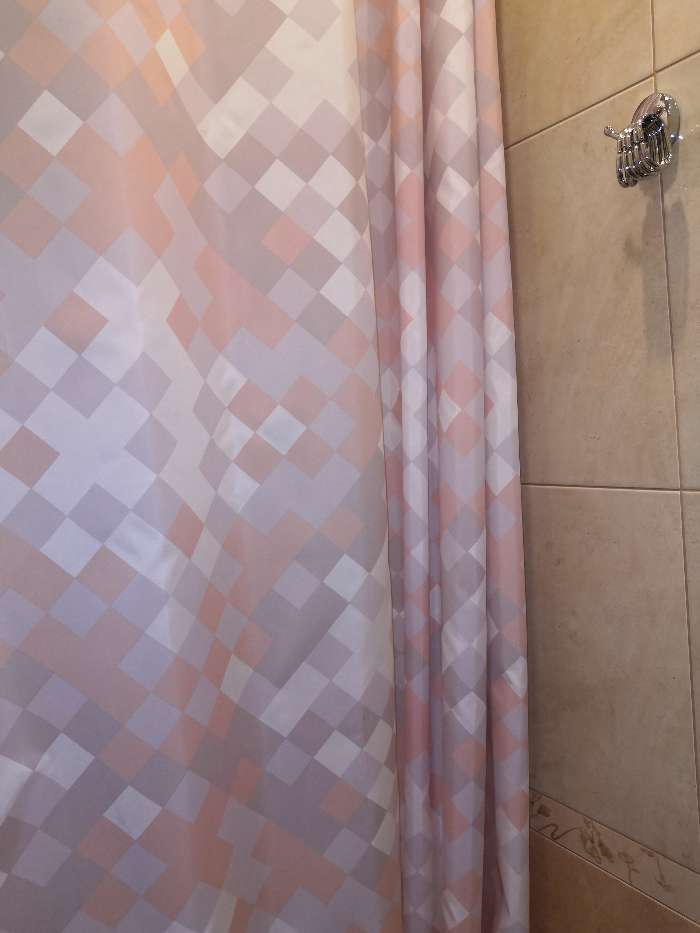 Фотография покупателя товара Штора для ванной Bacchetta Fragmmento, 240 х 200 см, цвет бежевый