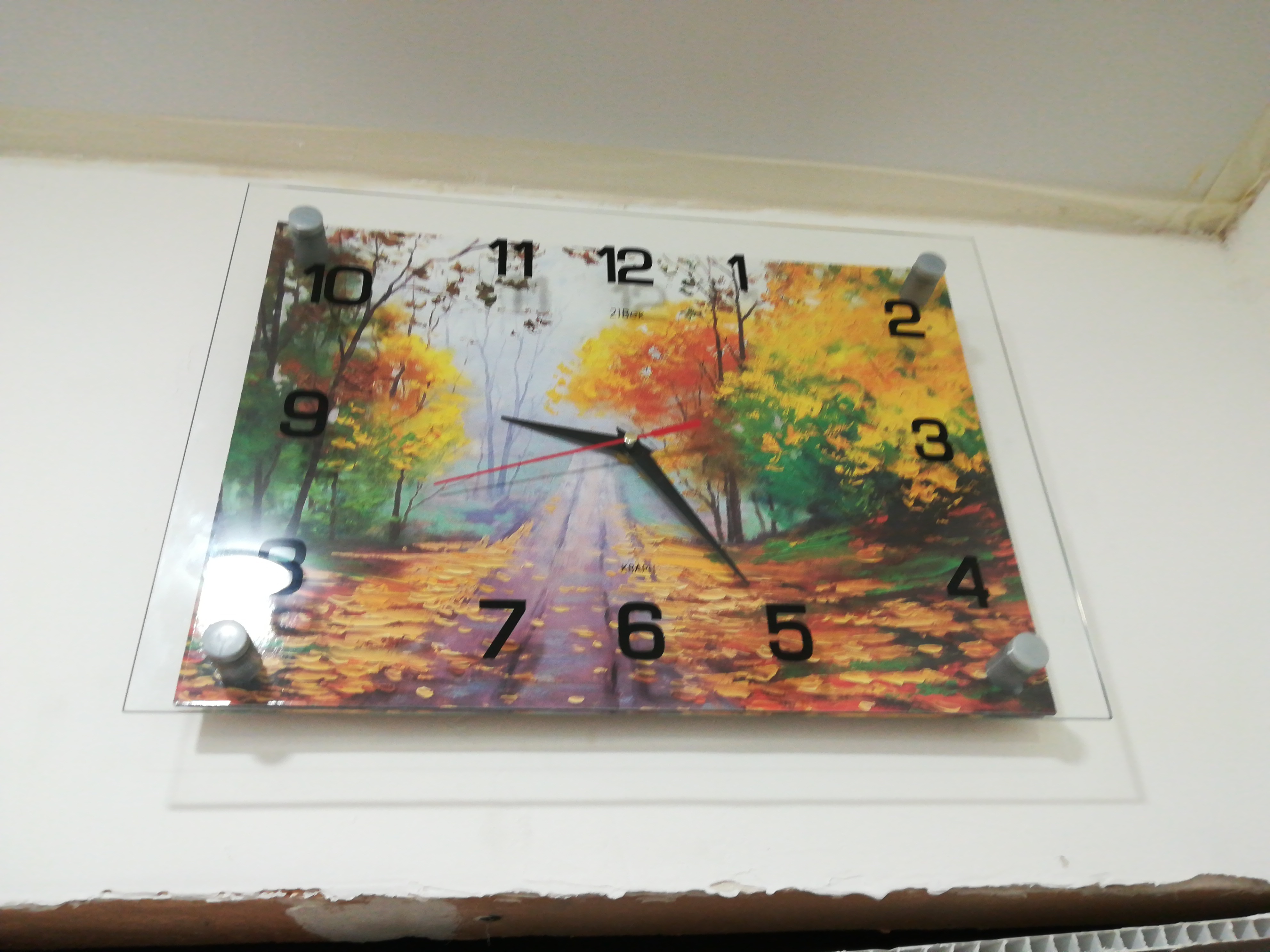 Фотография покупателя товара Часы-картина настенные, серия: Природа, "Осенняя дорога. Картина маслом", 25х35 см - Фото 1