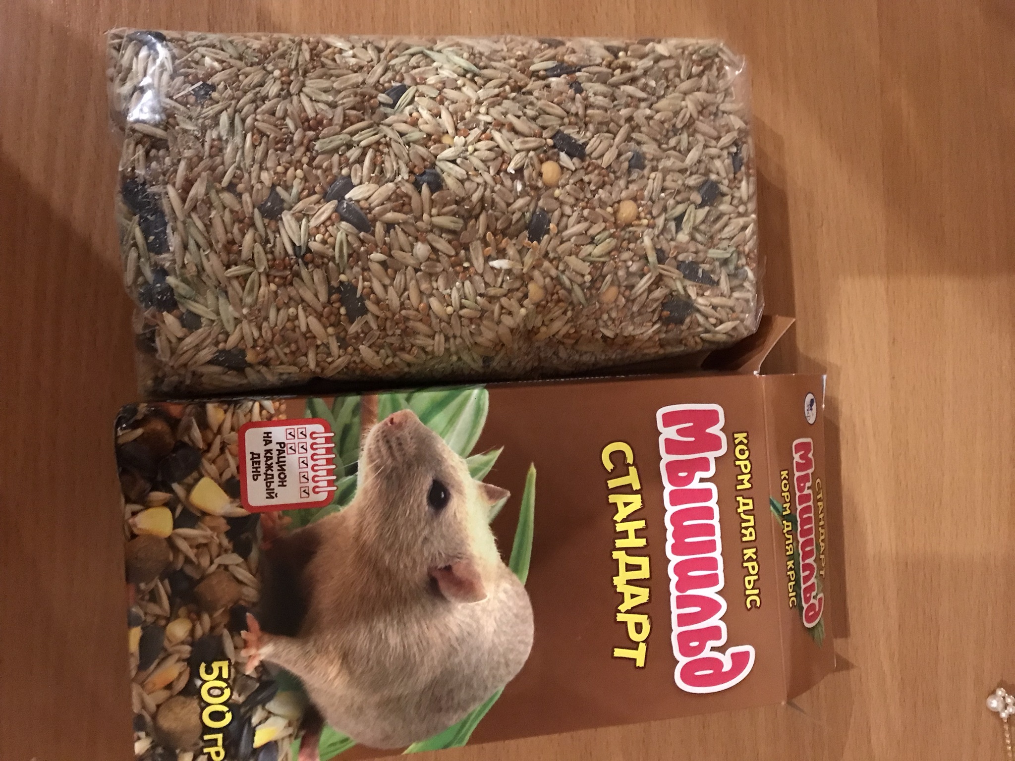 Фотография покупателя товара Зерновой корм «Мышильд стандарт» для декоративных крыс, 500 г, коробка - Фото 1