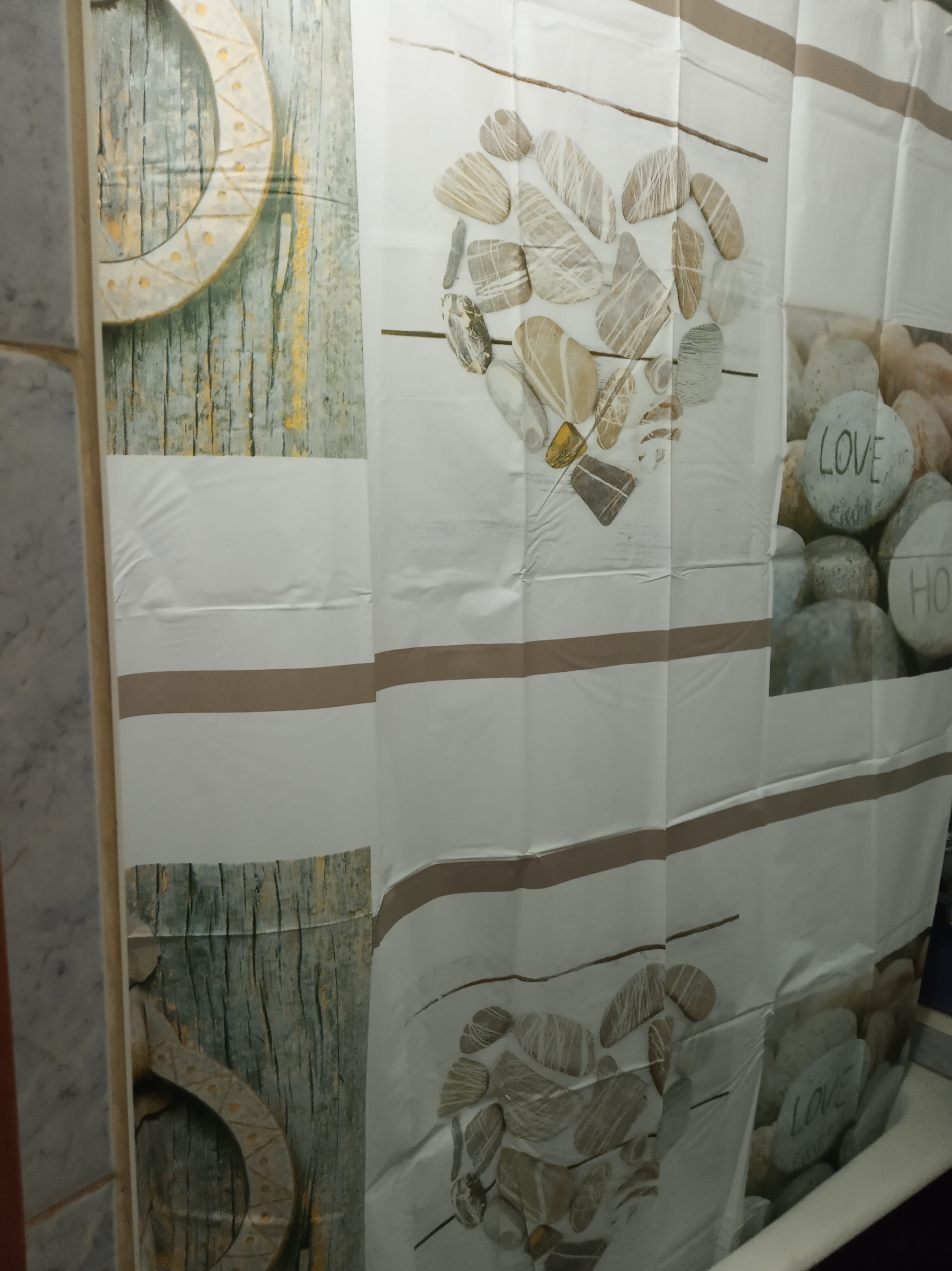 Фотография покупателя товара Штора для ванны Доляна «Гармония», 180×180 см, EVA