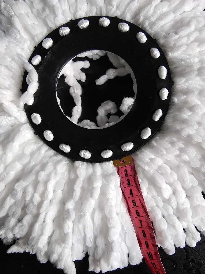 Фотография покупателя товара Насадка для швабры с отжимом-центрифугой Доляна, комплектующие к набору, длина нитей 10 см, 100 гр, цвет белый - Фото 2