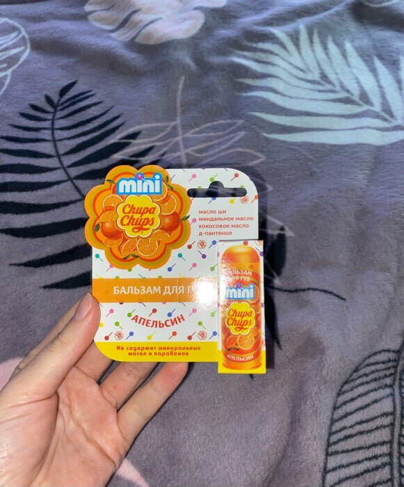Фотография покупателя товара Бальзам для губ Chupa Chups mini, апельсин, 3,8 г - Фото 1