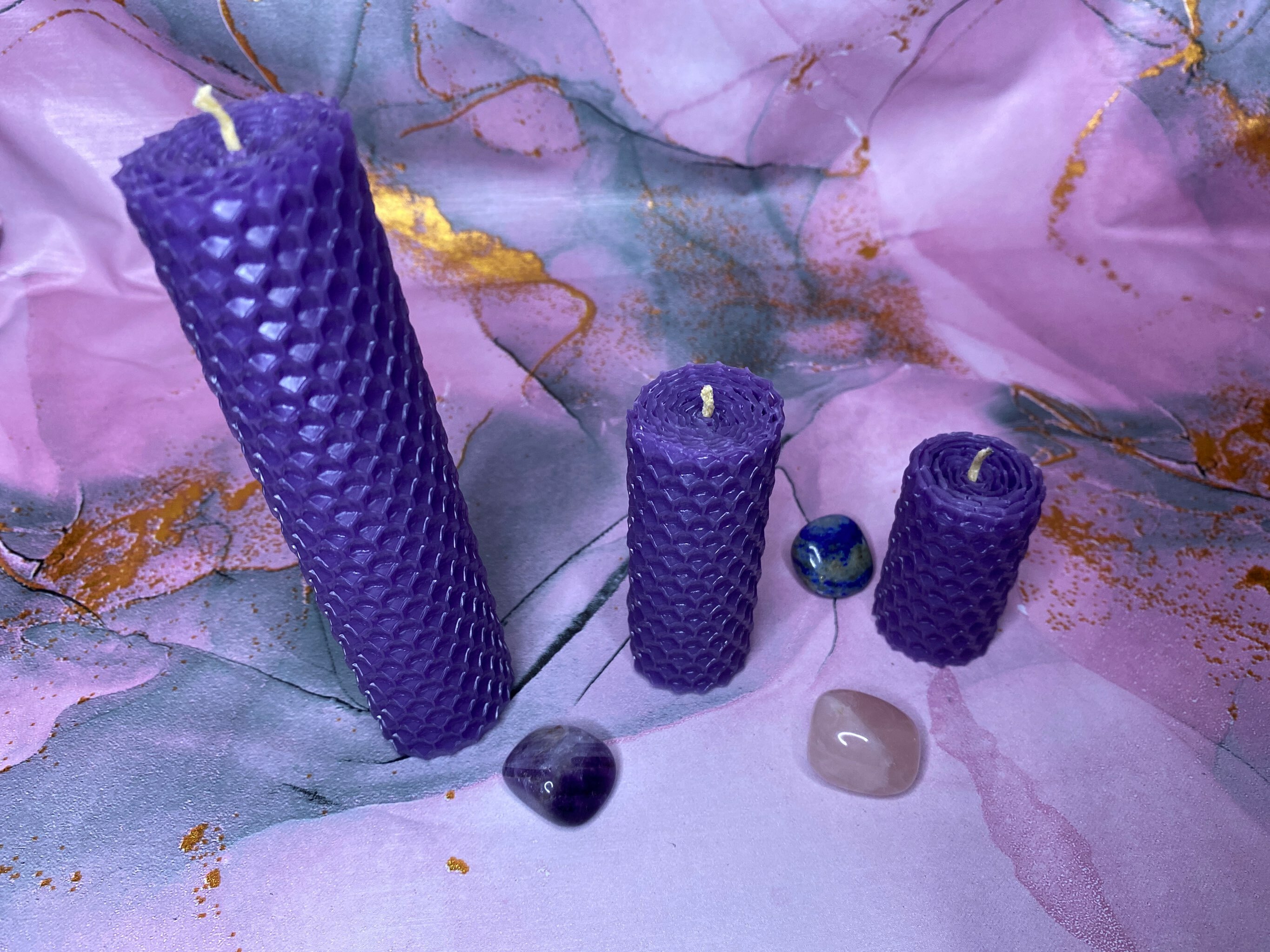 Фотография покупателя товара Вощина для изготовления свечей, фиолетовый пастель, 1 кг, 12 листов, 39х26 см - Фото 5