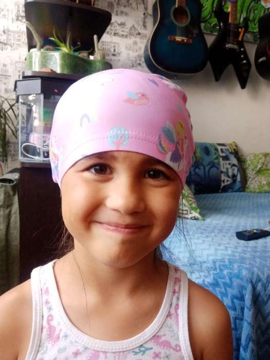 Фотография покупателя товара Шапочка для плавания детская ONLYTOP «Волшебная принцесса», тканевая, обхват 46-52 см - Фото 4