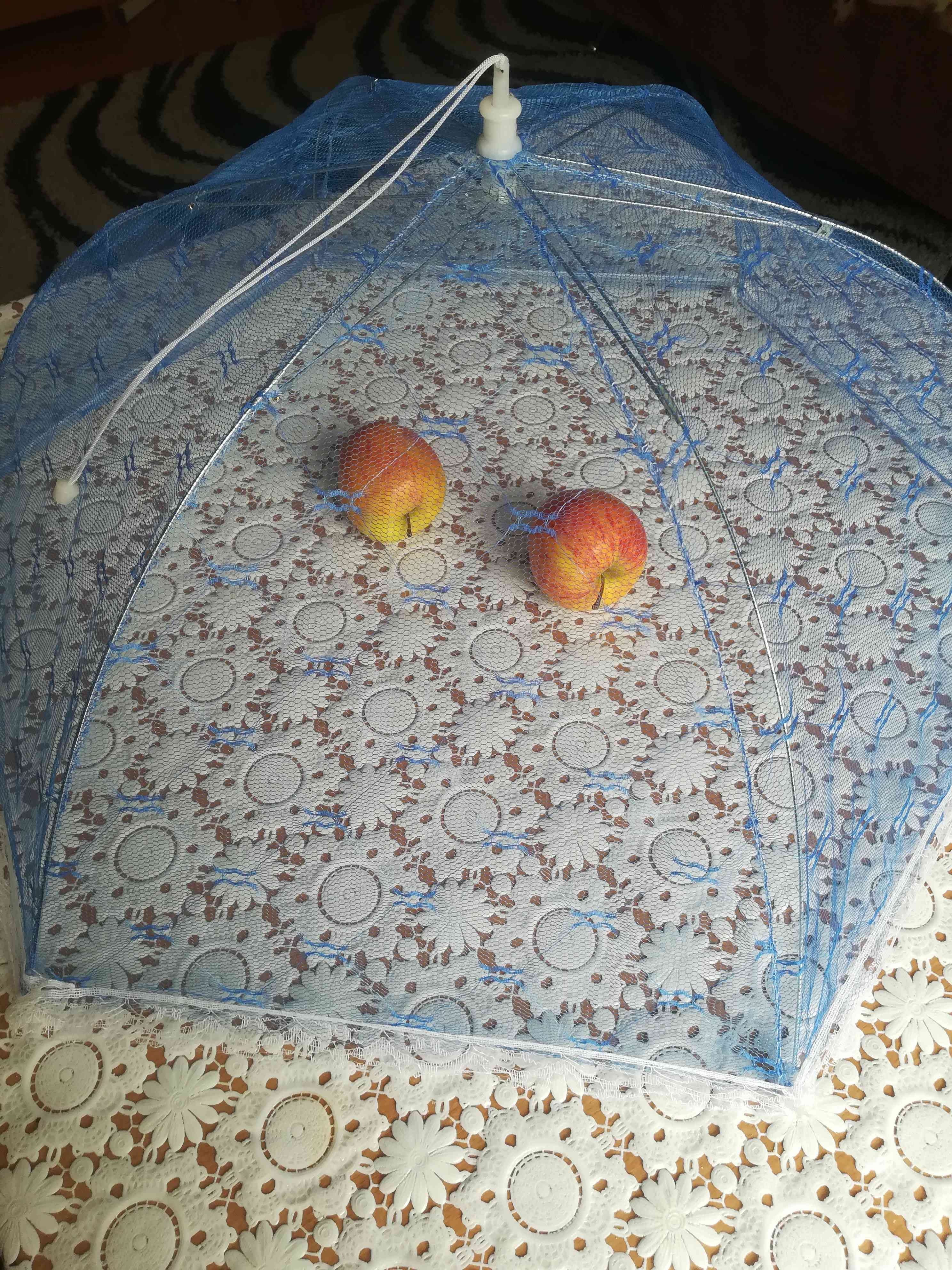 Фотография покупателя товара Сетка для продуктов защитная «Зонтик», 70×70 см, цвет МИКС