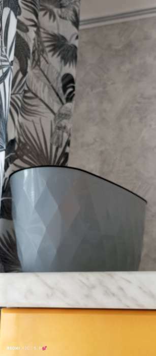 Фотография покупателя товара Кашпо для цветов со вставкой Laurel, 5 л, 35,4×15,2×15 см, цвет серый - Фото 2