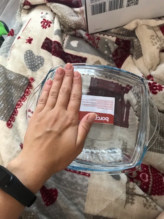Фотография покупателя товара Кастрюля из жаропрочного стекла для запекания Borcam, 2 л, 23,2×23,2 см, рифлёная, с крышкой