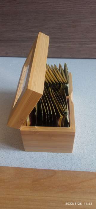 Фотография покупателя товара Чайный домик, 2 секции, 14×18×8 см, бамбук - Фото 3