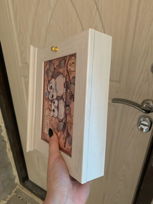 Фотография покупателя товара Ключница "Две совы" 20х26 см выбеленный дуб - Фото 3