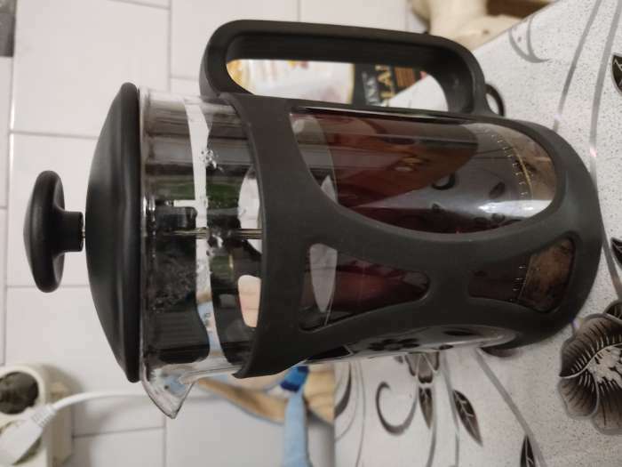 Фотография покупателя товара Чайник заварочный френч - пресс «Веном», 800 мл, стекло, цвет чёрный - Фото 3