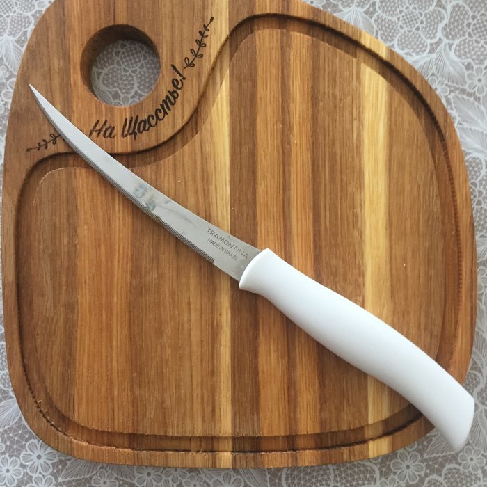 Фотография покупателя товара Нож кухонный для помидоров/цитрусовых Athus, лезвие 12,5 см, сталь AISI 420 - Фото 11
