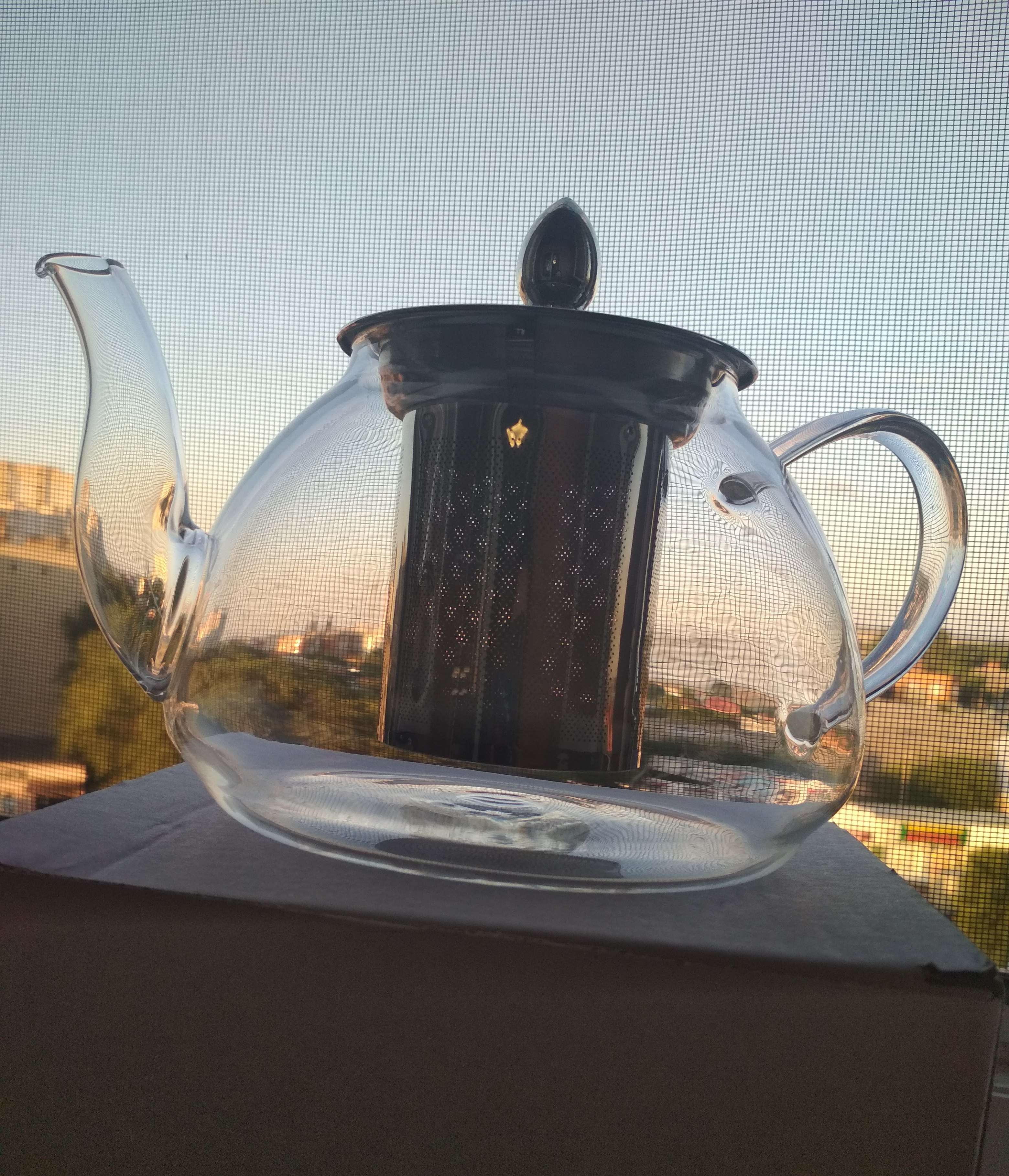 Фотография покупателя товара Чайник стеклянный заварочный с металлическим ситом «Жак», 900 мл