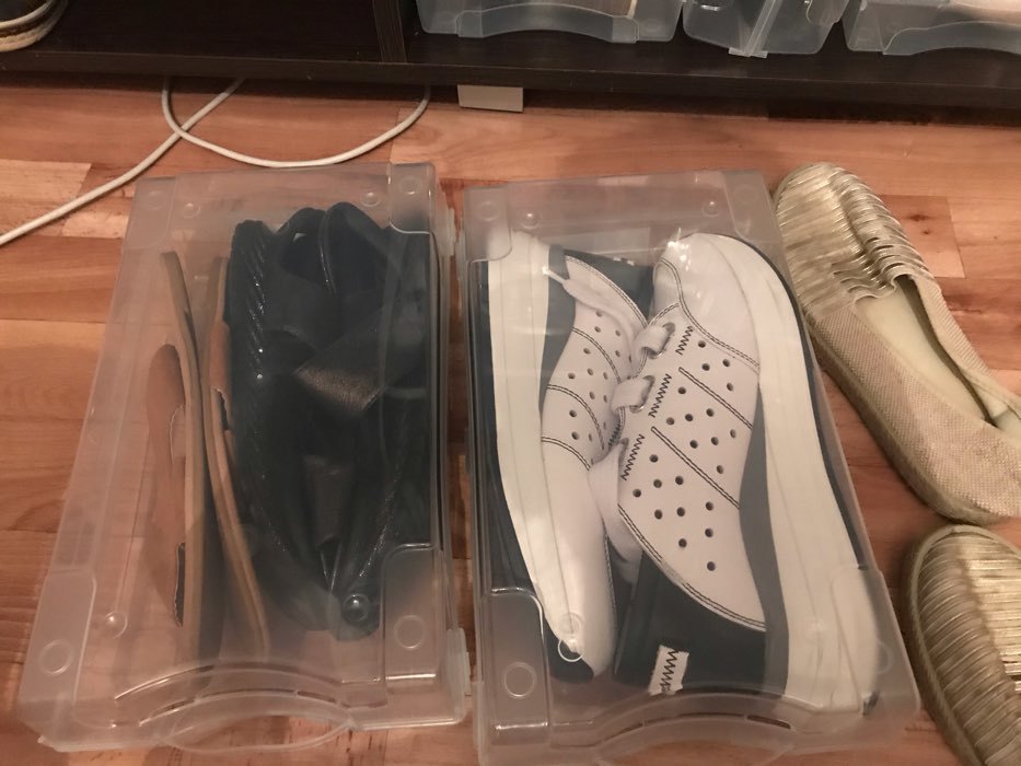 Фотография покупателя товара Короб для хранения обуви «Реноме», 61×34×13 см, цвет прозрачный - Фото 9