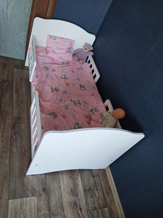 Фотография покупателя товара Кровать детская Классика, спальное место 1400х700, цвет белый - Фото 10